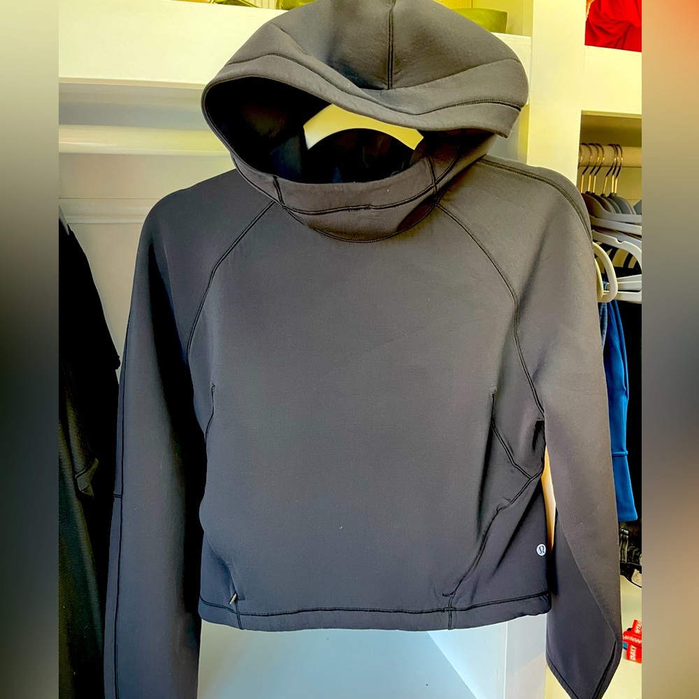 Lululemon size 4 slightly cropped hoodie. Material doesn’t pick or show wear!